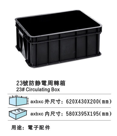 23#防靜電周轉(zhuǎn)箱 防靜電膠箱廠家 防靜電膠筐批發(fā)